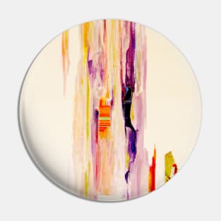 Yellow and purple modern abstract painting Pin