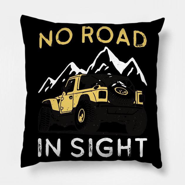 Off-road SUV 4x4 Pickup Pillow by Foxxy Merch