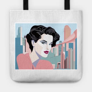 Femme Voyage Art Deco Patrick Nagel 80s Tote