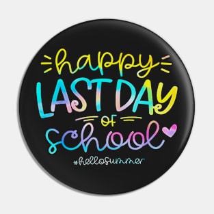 Cute Happy Last Day Of School Hello Summer Students and Teachers Pin