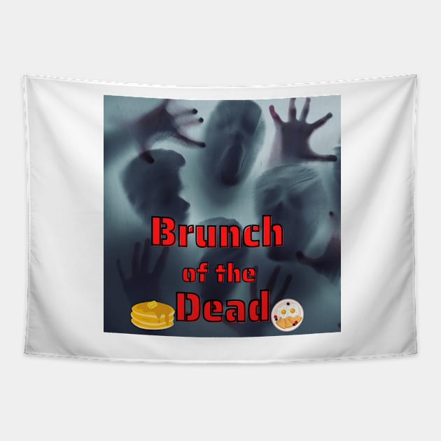 Brunch of the Dead Tapestry by chrisphilbrook