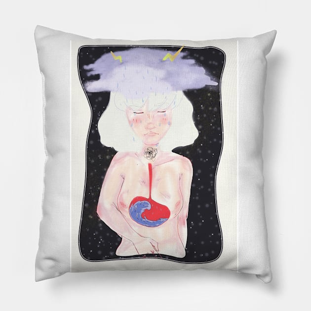 Illustration tears-rain Pillow by Rosbel