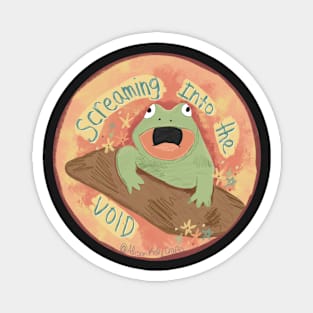 Frog screaming into the void Magnet