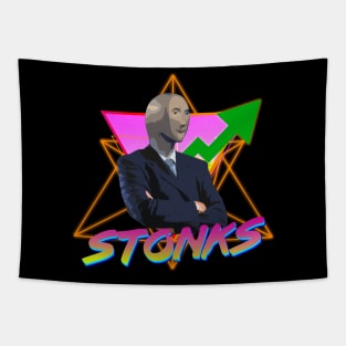 Stonks Vintage Aesthetic Tapestry