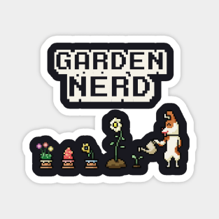 Garden Nerd Gardening Pixel Art Magnet