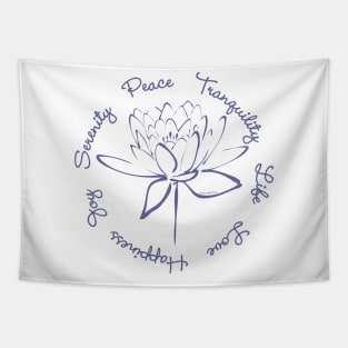 Blue Lotus Serenity Tapestry