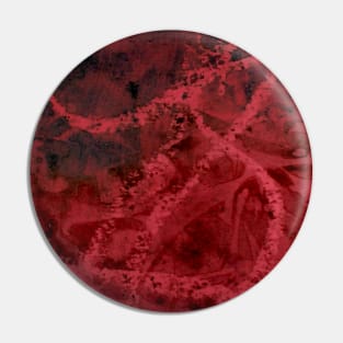 Crimson Grunge Textural Pattern Pin