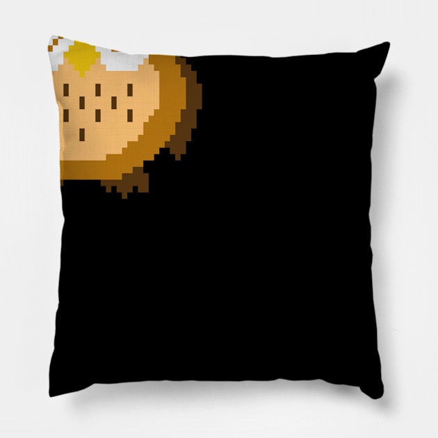 Retro 8-Bit Pixel Owl Gaming Gamer Gift Pillow by TheTeeBee