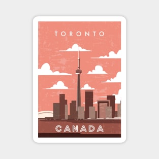 Toronto, Canada. Retro travel poster Magnet