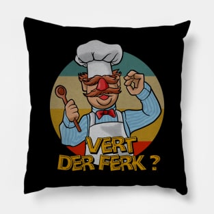 Vert der ferk retro vintage detail Pillow