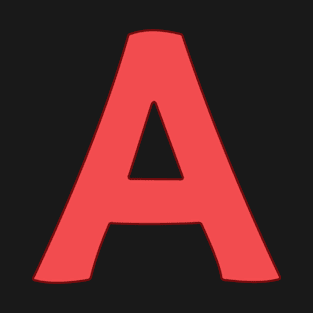 letter a red T-Shirt