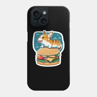 Corgi on a Burger Phone Case