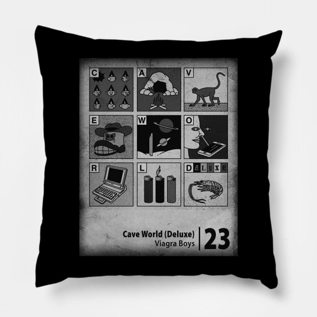 Cave World // Minimalist Fanart Tribute Pillow by j.adevelyn