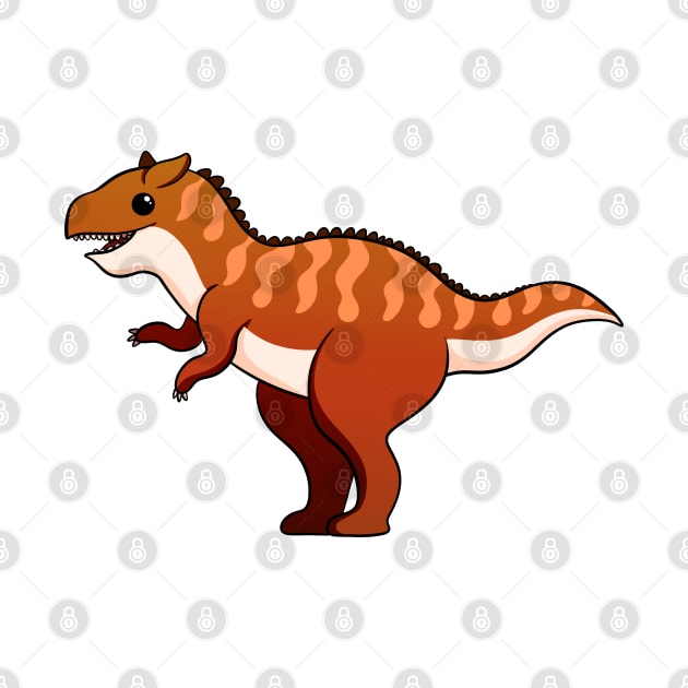 cartoon carnotaurus by LaPouledeSoie