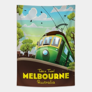 Melbourne Australia Travel poster Tapestry