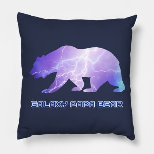 Galaxy Papa Bear Lighting Bolt Cool Impressive Birthday Gift Pillow