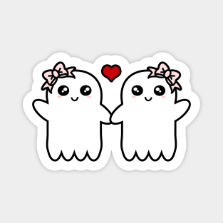 Cute Ghosts Holding Hands Magnet