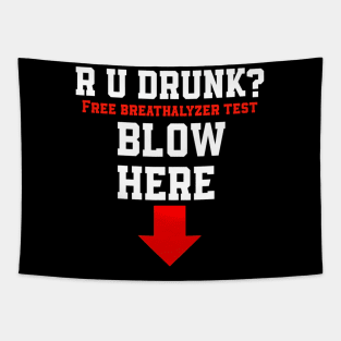 funny drinking joke with breathalyzer test Tapestry