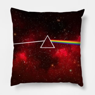 Pink Floyd Dark Side of the Moon Space Red Pillow