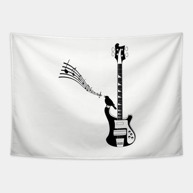 guitarist, bassist, bass guitar Tapestry by hottehue