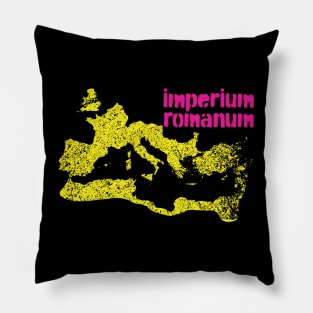 Roman Empire Map Imperium Romanum 80s vintage colors Pillow