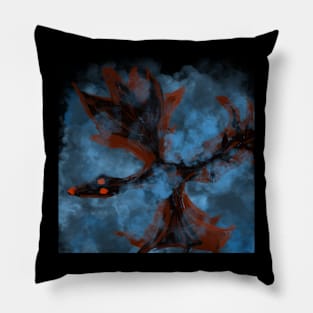 Dragon fly trough clouds Pillow