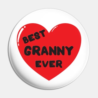 Best Granny Ever doodle hand drawn design Pin