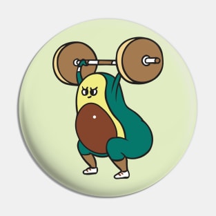 The snatch weightlifting Avocado Pin