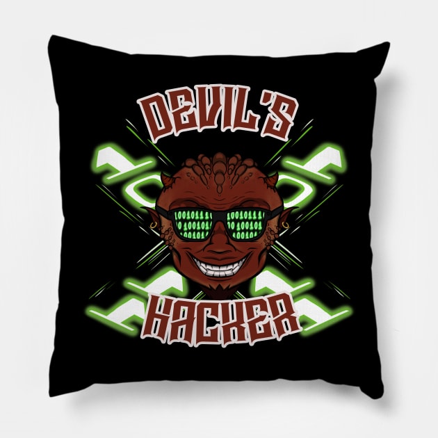 Devil's Hacker Pillow by RampArt