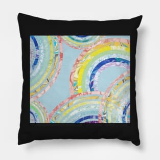 Marbled Paper Rainbows Pillow