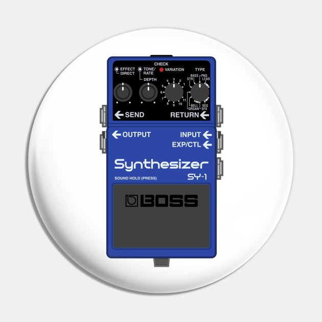 Boss SY-1 Synthesizer Guitar Effect Pedal Pin by conform