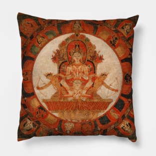 Mandala of Chandra, God of the Moon Pillow