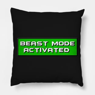 Unleash Your Inner Beast with "Beast Mode Activated" T-Shirt Pillow