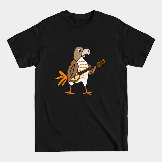 Discover Funny Hawk Playing Banjo Cartoon - Hawk - T-Shirt