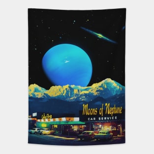 Moons Of Neptune Car Service Tapestry