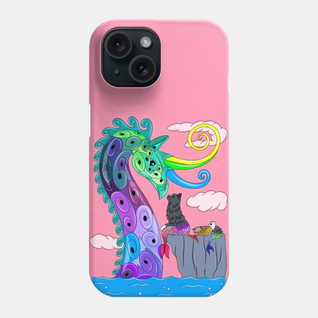 Sea Dragon and MerKitties Phone Case by MelanieJeyakkumar