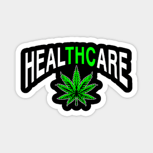 HEALTHCARE - THC Pot Leaf | Support Medical Marijuana Weed Magnet