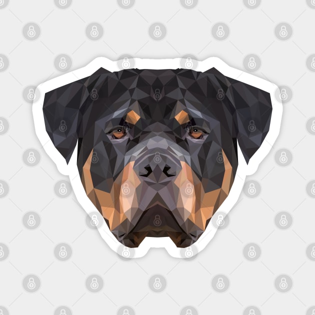 Rottweiler Low Poly Art Magnet by TheLowPolyArtist