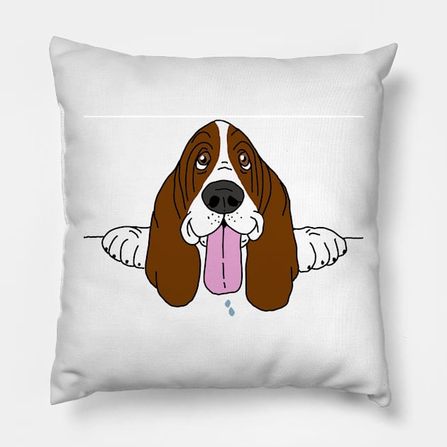 Basset hound Pillow by Noamdelf06