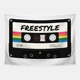 Retro 80s Music Freestyle Mixtape Colored Tapestry