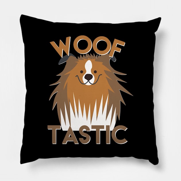 Woof-Tastic Dog Owner Present Pillow by ShirtyLife