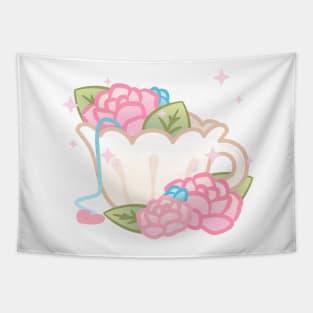 Floral vintage teacup Tapestry