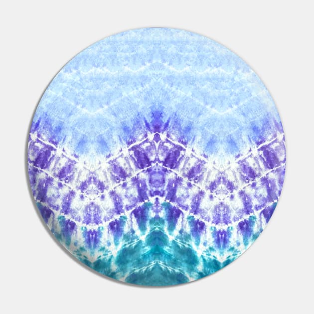 Blue and Purple Zig-Zag Tie-Dye Pin by Carolina Díaz