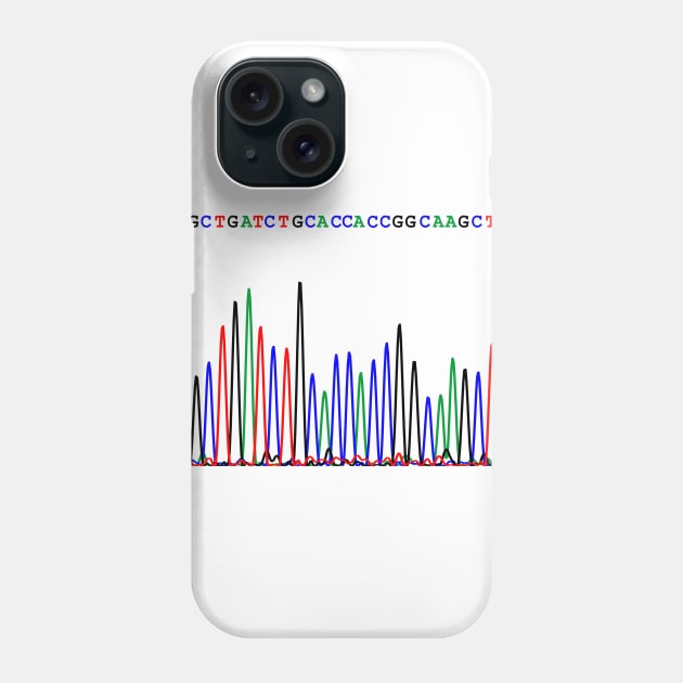 Sequencing Chromatogram Phone Case by RosArt100