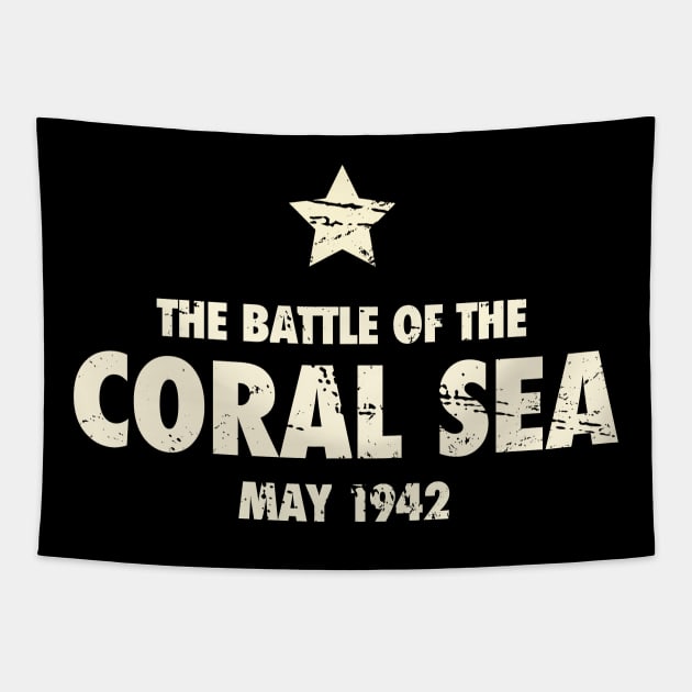 Battle Of Coral Sea - World War 2 / WWII Tapestry by Wizardmode