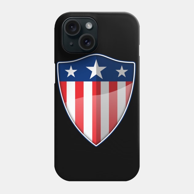 Shiny American shield Phone Case by spicytees