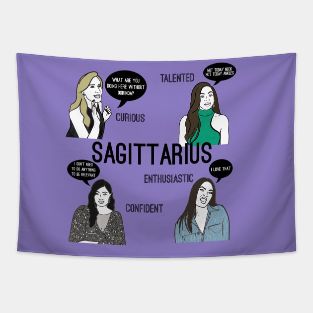 Sagittarius- Bravostrology series Tapestry by Katsillustration