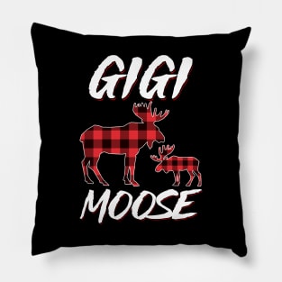 Red Plaid Gigi Moose Matching Family Pajama Christmas Gift Pillow