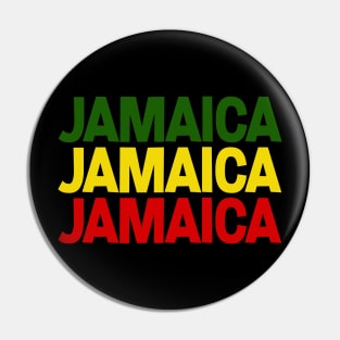 Jamaica Jamaica Jamaica Rasta Colors Pin