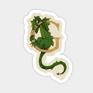 Green Dragon Letter G 2023 Magnet